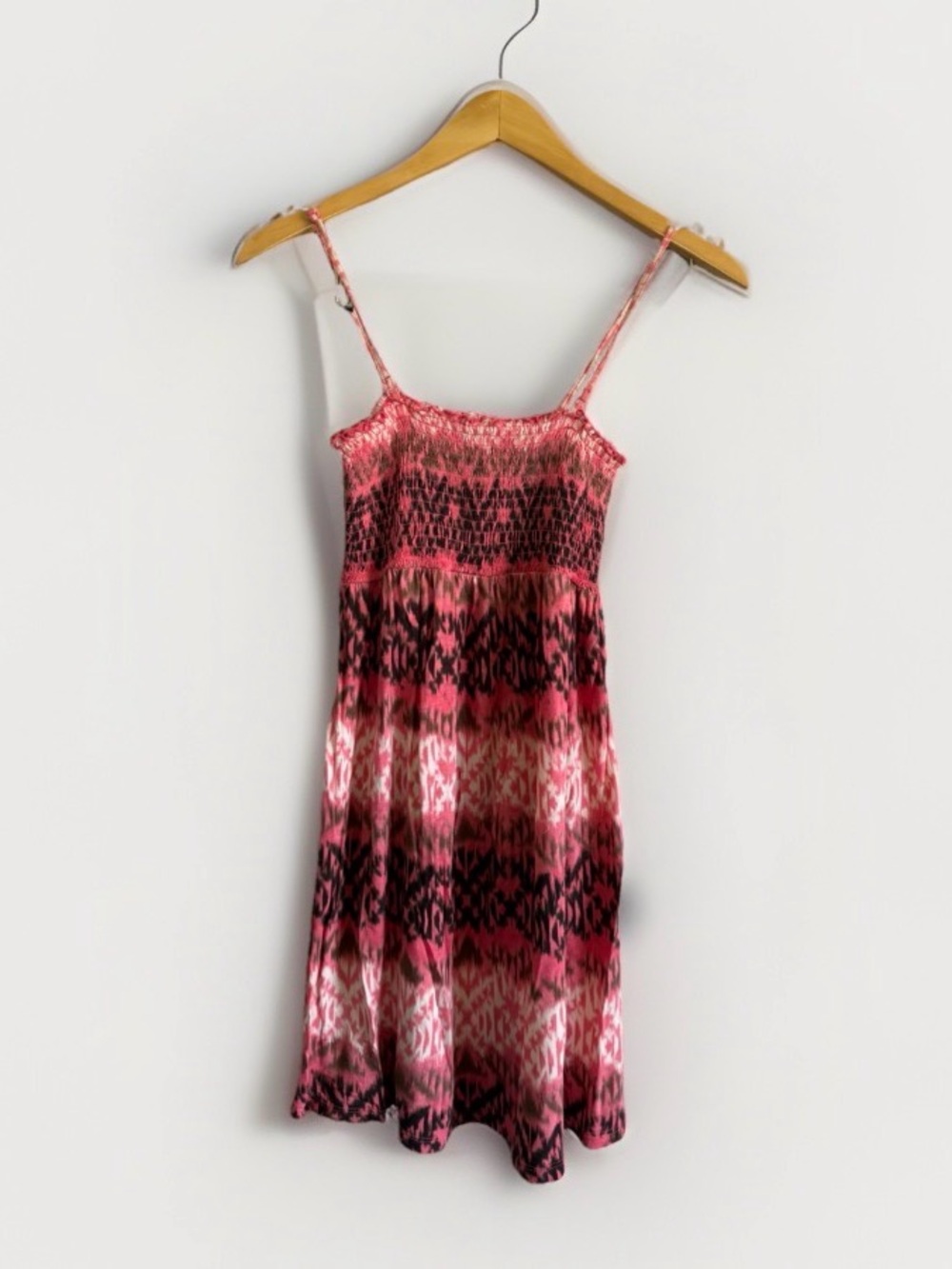 Mudd Vintage Y2K Smocked Mini Cami Spaghetti Strap Sundress Boho Festival Medium